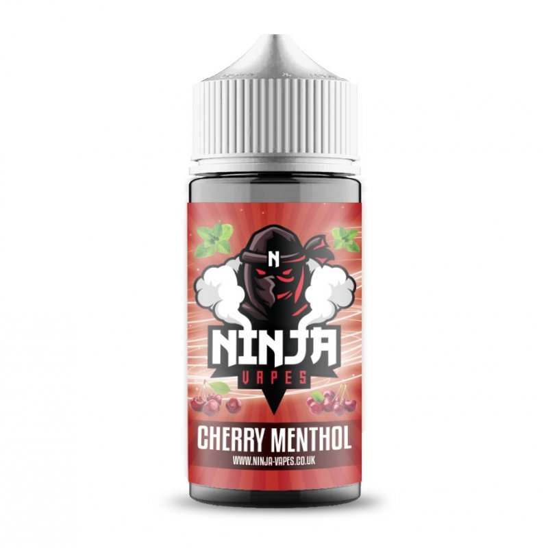 Ninja Vapes E-Liquid  Cherry Menthol 100ml Shortfill