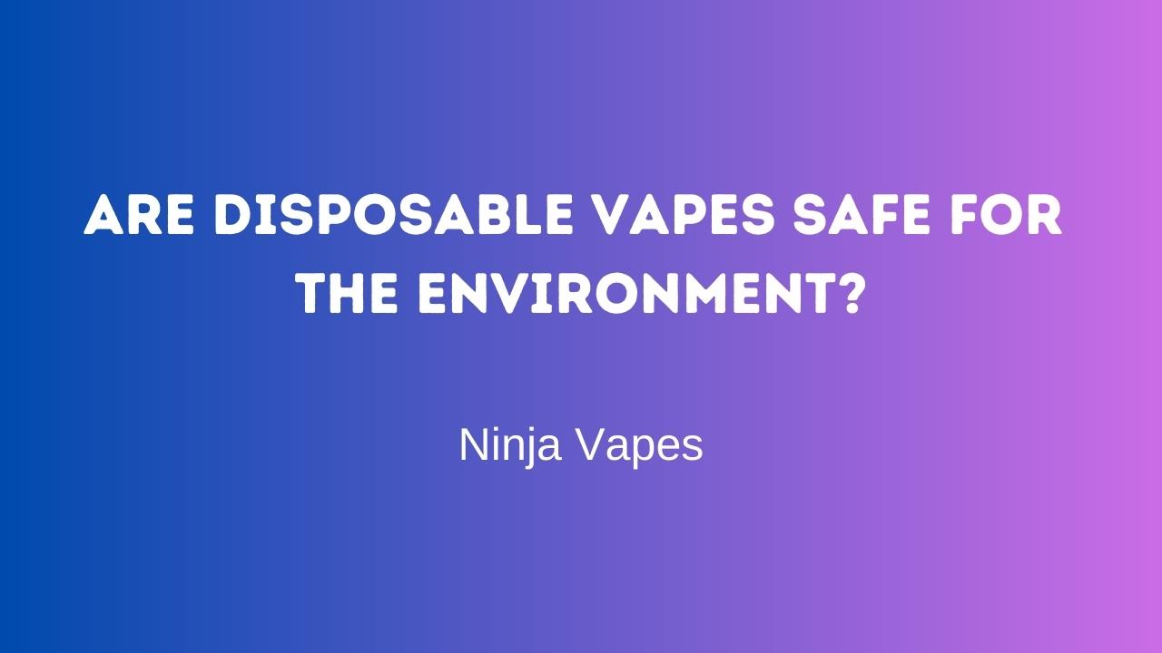 Are Disposable Vapes Safe for the Environment? | Ninja Vapes