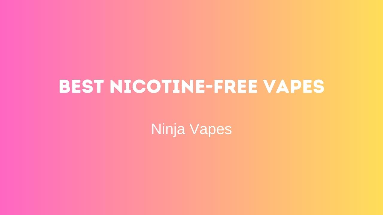 Best Nicotine-free Vapes | Ninja Vapes