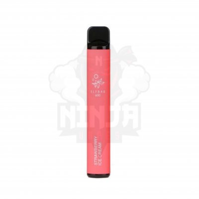 Strawberry Ice Cream Elf Bar 600 Puffs | 40+ Flavours | Check Our Price