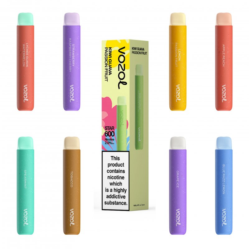 Vozol Star 600 Puffs Disposable Vape - 4.49£ Only