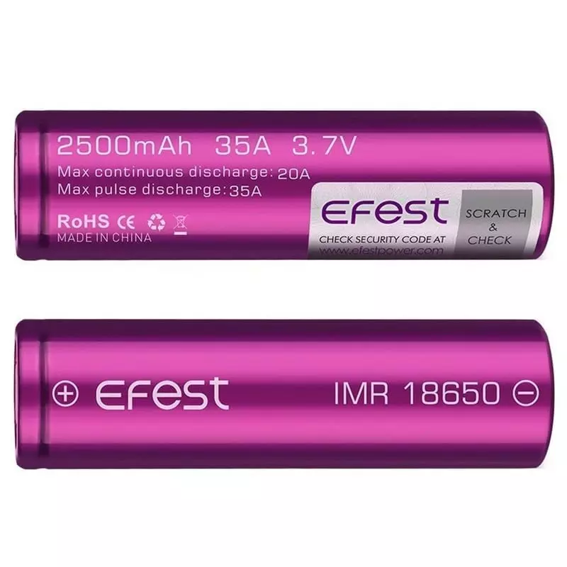 1 x EFEST IMR 18650 Rechargeable Battery (3000MAH 35A)