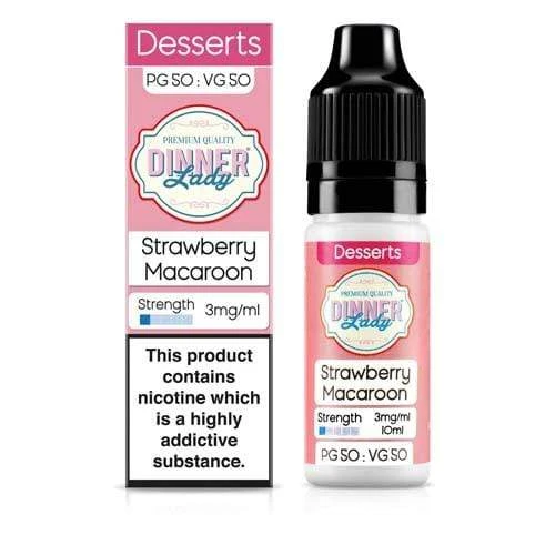 dinner lady desserts,dinner lady,desserts ,strawberry macaroon,Strawberry Macaroon 50:50 10ml E-Liquid,Strawberry Macaroon 50:50,Strawberry Macaroon,Strawberry Macaroon 50:50 10ml, 3 dinner lady desserts strawberry macaroon 10ml, dinner lady strawberry macaroon nic salt, dinner lady strawberry macaroon disposable, strawberry macaroon vape