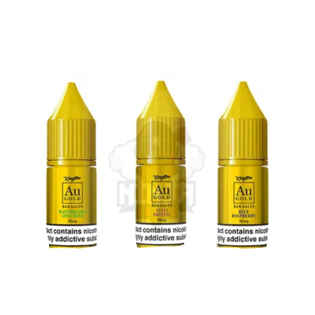 Pack Of 3 Kingston Au Gold Nic Salts 10ml E-Liquid